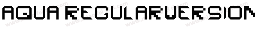 Aqua RegularVersion字体转换